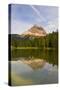 Tre Cime Di Lavaredo Reflected on Lago Dei Cirmoli-Guido Cozzi-Stretched Canvas