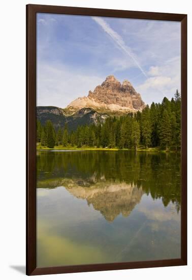 Tre Cime Di Lavaredo Reflected on Lago Dei Cirmoli-Guido Cozzi-Framed Photographic Print