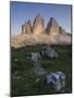 Tre Cime di Lavaredo, Sexten Dolomites nature reserve, Italy-Michael Jaeschke-Mounted Photographic Print