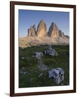 Tre Cime di Lavaredo, Sexten Dolomites nature reserve, Italy-Michael Jaeschke-Framed Photographic Print