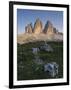 Tre Cime di Lavaredo, Sexten Dolomites nature reserve, Italy-Michael Jaeschke-Framed Photographic Print