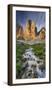 Tre Cime Di Lavaredo (Three Merlons), North Faces, Brook, Alp, South Tyrol-Rainer Mirau-Framed Photographic Print