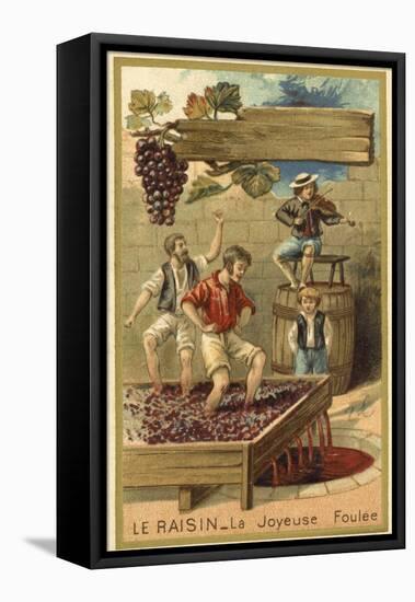 Treading Grapes-null-Framed Stretched Canvas