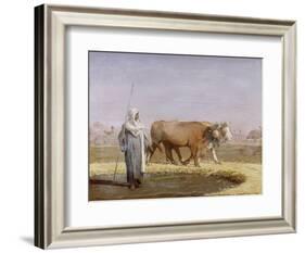 Treading Out Wheat in Egypt-Jean Leon Gerome-Framed Giclee Print