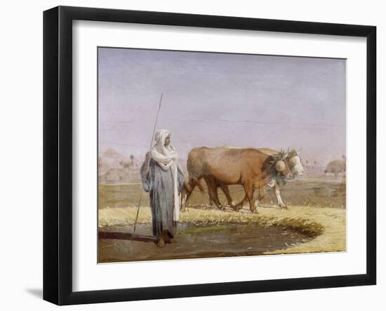 Treading Out Wheat in Egypt-Jean Leon Gerome-Framed Giclee Print