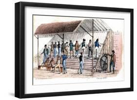 Treadmill at Brixton Prison, London, 1827-Rudolph Ackermann-Framed Giclee Print