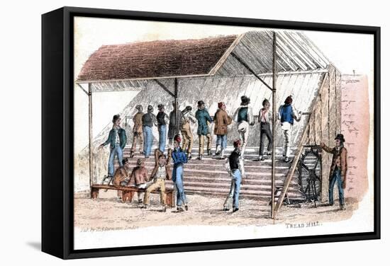 Treadmill at Brixton Prison, London, 1827-Rudolph Ackermann-Framed Stretched Canvas