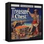 Treasure Chest Brand - Crafton, California - Citrus Crate Label-Lantern Press-Framed Stretched Canvas