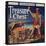 Treasure Chest Brand - Crafton, California - Citrus Crate Label-Lantern Press-Stretched Canvas