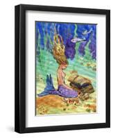 Treasure Chest Mermaid-sylvia pimental-Framed Art Print