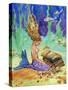 Treasure Chest Mermaid-sylvia pimental-Stretched Canvas