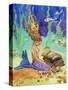 Treasure Chest Mermaid-sylvia pimental-Stretched Canvas