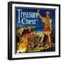 Treasure Chest Orange Label - Mentone, CA-Lantern Press-Framed Art Print