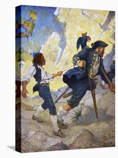 Treasure Island, 1911-Newell Convers Wyeth-Stretched Canvas