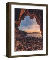 Treasure Island Cave-Bruce Getty-Framed Photographic Print