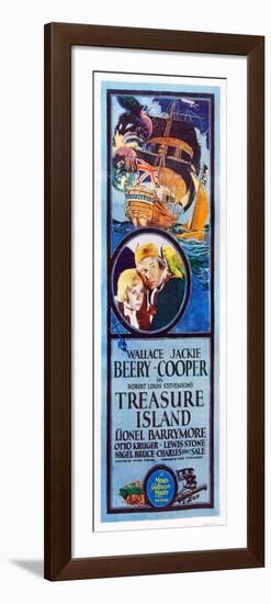 TREASURE ISLAND, from left: Jackie Cooper, Wallace Beery, 1934.-null-Framed Art Print