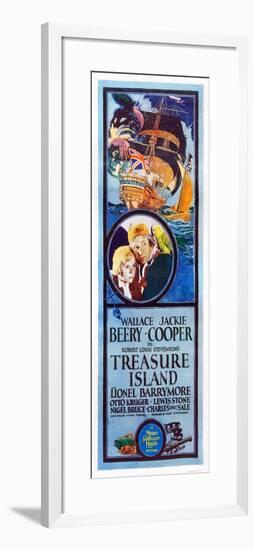 TREASURE ISLAND, from left: Jackie Cooper, Wallace Beery, 1934.-null-Framed Art Print