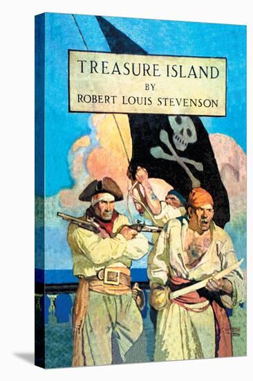 Treasure Island-Newell Convers Wyeth-Stretched Canvas