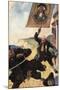 Treasure Isle, Black Dog-John Cameron-Mounted Art Print