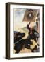 Treasure Isle, Black Dog-John Cameron-Framed Art Print