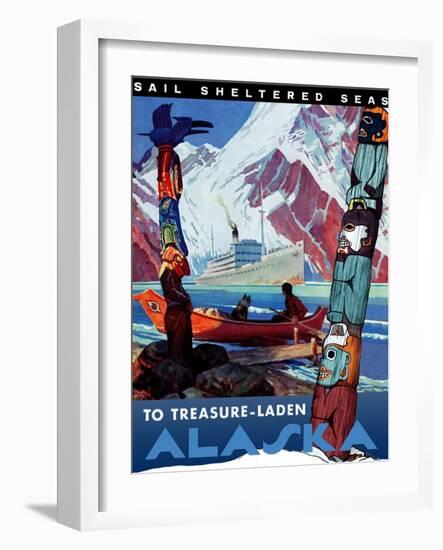 Treasure- Laden Alaska-null-Framed Giclee Print