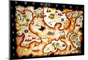 Treasure Map-prawny-Mounted Poster