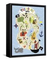 Treasure Map-Erin Clark-Framed Stretched Canvas