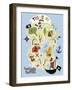 Treasure Map-Erin Clark-Framed Giclee Print