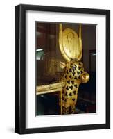 Treasure of Tutankhamen, Funerary Zoomorphic Bed, Sides Representing Mehetweret, the Cow Goddess-null-Framed Giclee Print