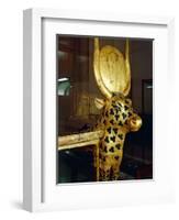 Treasure of Tutankhamen, Funerary Zoomorphic Bed, Sides Representing Mehetweret, the Cow Goddess-null-Framed Giclee Print