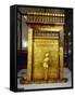 Treasure of Tutankhamen, Gilded Shrine of Canopic Jars or Canopic Chest from New Kingdom-null-Framed Stretched Canvas