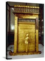 Treasure of Tutankhamen, Gilded Shrine of Canopic Jars or Canopic Chest from New Kingdom-null-Stretched Canvas