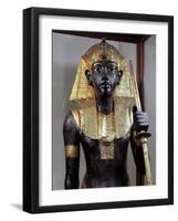 Treasure of Tutankhamen, Wood, Gold and Bronze Statue of Sun God, Horakhty-null-Framed Giclee Print