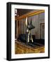 Treasure of Tutankhamen, Wooden Statue of Jackal God Anubis Upon a Gilded Chest from New Kingdom-null-Framed Giclee Print