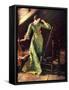 Treasures (or Lady in Green Dress; Attic Scene)-Norman Rockwell-Framed Stretched Canvas