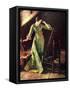 Treasures (or Lady in Green Dress; Attic Scene)-Norman Rockwell-Framed Stretched Canvas