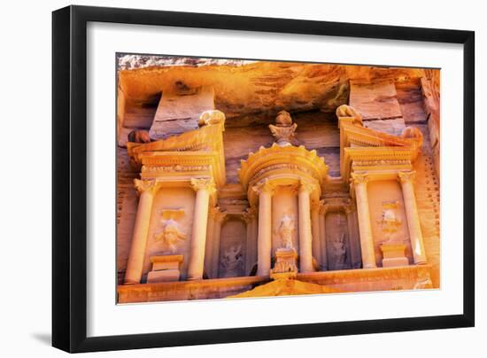 Treasury built by the Nabataens, Siq, Petra, Jordan.-William Perry-Framed Photographic Print