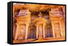 Treasury built by the Nabataens, Siq, Petra, Jordan.-William Perry-Framed Stretched Canvas