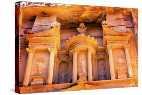 Treasury built by the Nabataens, Siq, Petra, Jordan.-William Perry-Stretched Canvas