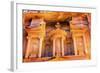 Treasury built by the Nabataens, Siq, Petra, Jordan.-William Perry-Framed Photographic Print