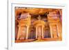 Treasury built by the Nabataens, Siq, Petra, Jordan.-William Perry-Framed Photographic Print