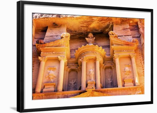 Treasury built by the Nabataens, Siq, Petra, Jordan.-William Perry-Framed Photographic Print