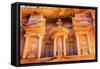 Treasury built by the Nabataens, Siq, Petra, Jordan.-William Perry-Framed Stretched Canvas