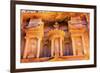 Treasury built by the Nabataens, Siq, Petra, Jordan.-William Perry-Framed Photographic Print