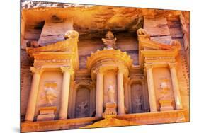 Treasury built by the Nabataens, Siq, Petra, Jordan.-William Perry-Mounted Photographic Print