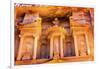 Treasury built by the Nabataens, Siq, Petra, Jordan.-William Perry-Framed Photographic Print