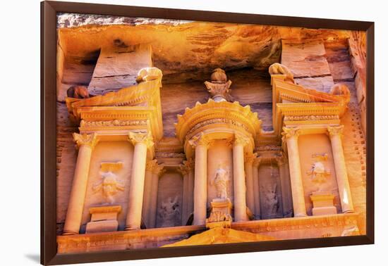 Treasury built by the Nabataens, Siq, Petra, Jordan.-William Perry-Framed Photographic Print