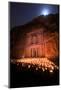 Treasury Lit by Candles at Night, Petra, Jordan, Middle East-Neil Farrin-Mounted Photographic Print