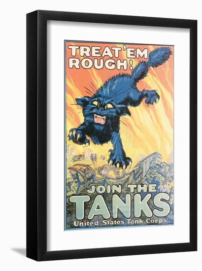 Treat'Em Rough! Join The Tanks-August Hutof-Framed Art Print