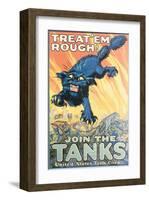 Treat'Em Rough! Join The Tanks-August Hutof-Framed Art Print